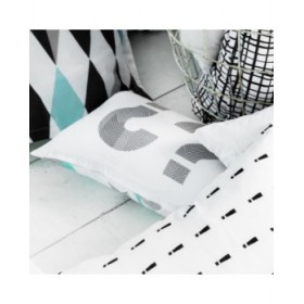 Fodera per cuscino HappyFriday Blanc Five  Multicolore 2 Pezzi