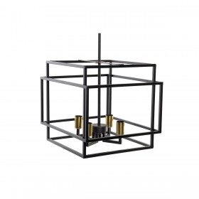 Lampadario DKD Home Decor Nero Metallo 40 W 47 x 40 x 142 cm