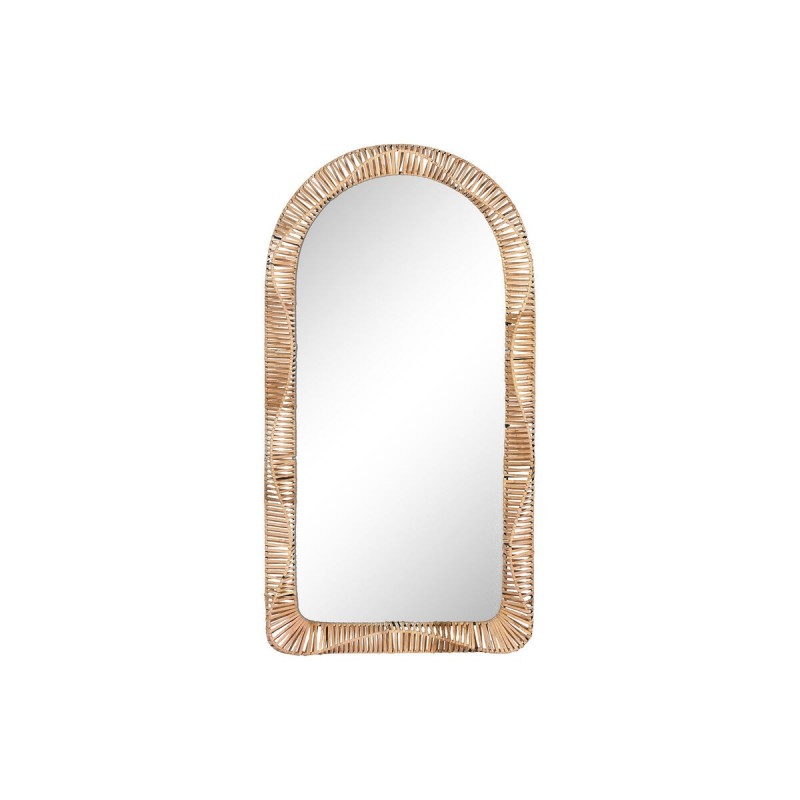 Specchio da parete Home ESPRIT Naturale Cristallo Tropicale 61,5 x 7 x 117 cm
