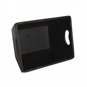 Scatole per conservare Home ESPRIT Nero Legno di abete 34 x 26 x 18 cm 4 Pezzi