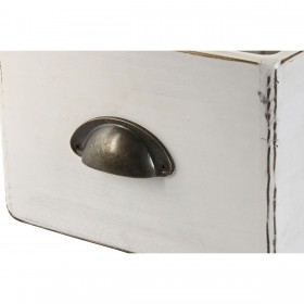 Scatole per conservare Home ESPRIT Bianco Legno di abete 35 x 22 x 15 cm 3 Pezzi