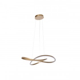 Lampadario Home ESPRIT Bianco Dorato Silicone Alluminio 55 W 80 x 80 x 20 cm