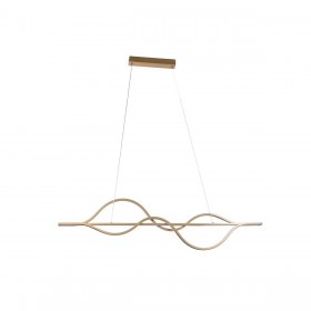 Lampadario Home ESPRIT Bianco Dorato Silicone Alluminio 55 W 120 x 10 x 30 cm