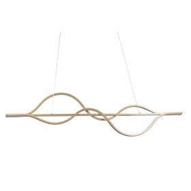 Lampadario Home ESPRIT Bianco Dorato Silicone Alluminio 55 W 120 x 10 x 30 cm