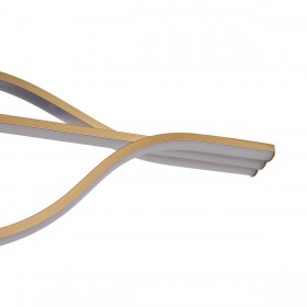 Lampadario Home ESPRIT Bianco Dorato Silicone Alluminio 55 W 120 x 10 x 30 cm