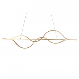 Lampadario Home ESPRIT Bianco Dorato Silicone Alluminio 55 W 120 x 10 x 30 cm
