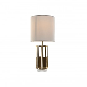 Lampada da tavolo Home ESPRIT Bianco Dorato Ferro 50 W 220 V 35 x 35 x 78 cm