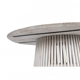Tavolo da Pranzo Home ESPRIT Bianco legno di mindi 150 x 150 x 75 cm