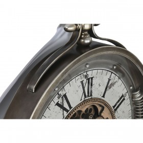 Orologio da Parete Home ESPRIT Bianco Nero Dorato Cristallo Ferro 66 x 10 x 80 cm