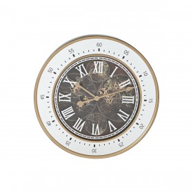 Orologio da Parete Home ESPRIT Marrone Dorato Cristallo Ferro 59 x 8,5 x 59 cm