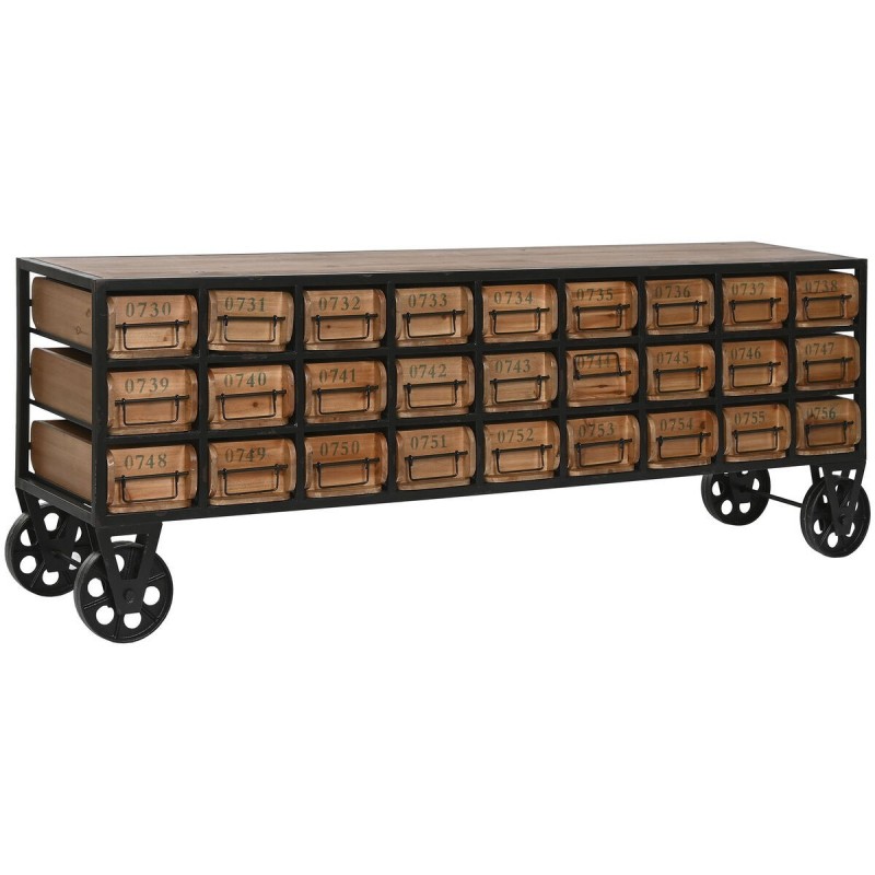 Cassettiera Home ESPRIT Metallo Abete Vintage 142 x 30 x 50 cm