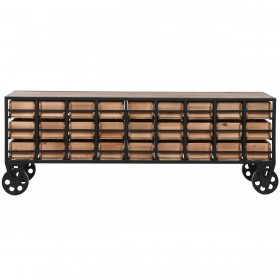 Cassettiera Home ESPRIT Metallo Abete Vintage 142 x 30 x 50 cm