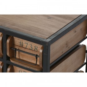 Cassettiera Home ESPRIT Metallo Abete Vintage 142 x 30 x 50 cm