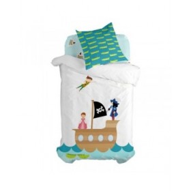 Set di copripiumino HappyFriday Mr Fox Flying boy Multicolore Singolo 2 Pezzi