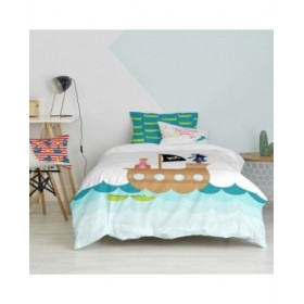 Set di copripiumino HappyFriday Mr Fox Flying boy Multicolore Singolo 2 Pezzi