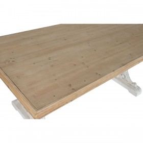Tavolo da Pranzo Home ESPRIT Bianco Naturale Abete Legno MDF 180 x 90 x 76 cm