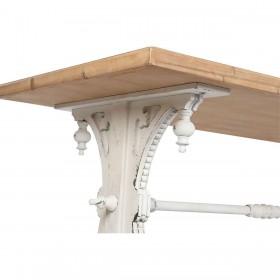 Tavolo da Pranzo Home ESPRIT Bianco Naturale Abete Legno MDF 180 x 90 x 76 cm