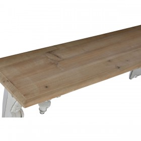 Mensole Home ESPRIT Bianco Naturale Legno di abete Legno MDF 100 x 22 x 32 cm