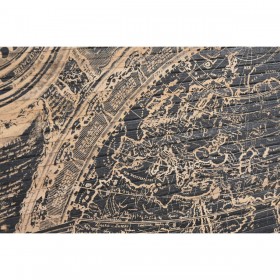 Decorazione da Parete Home ESPRIT Nero Naturale Mappamondo 149 x 2 x 105 cm
