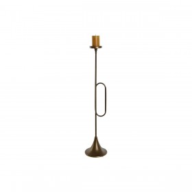Portacandele Home ESPRIT Dorato Metallo 21 x 21 x 98 cm