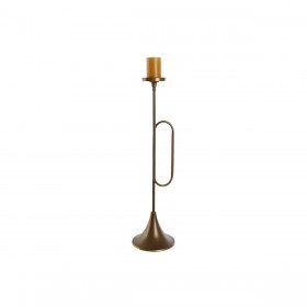 Portacandele Home ESPRIT Dorato Metallo 21 x 21 x 78 cm