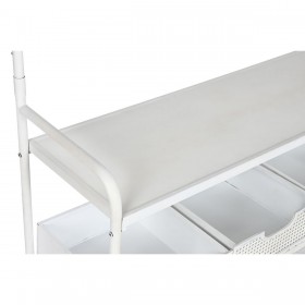 Ingresso con Cassetti Home ESPRIT Bianco Metallo 110 x 36 x 186 cm