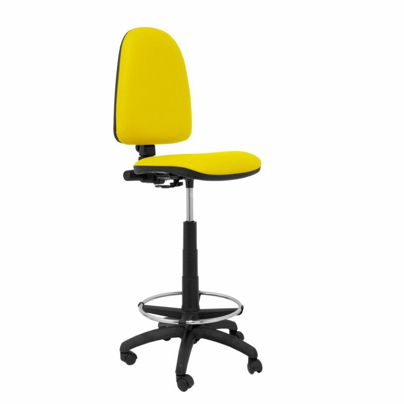 Sgabello Ayna  Piqueras y Crespo 4CPSPAM Giallo PVC Ecopelle