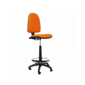 Sgabello Ayna  Piqueras y Crespo 4CPSPNA Arancio PVC Ecopelle