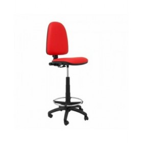 Sgabello Ayna  Piqueras y Crespo 4CPSPRJ Rosso PVC Ecopelle