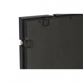 Specchio da parete Home ESPRIT Nero Dorato Cristallo Ferro 64,5 x 5 x 96,5 cm