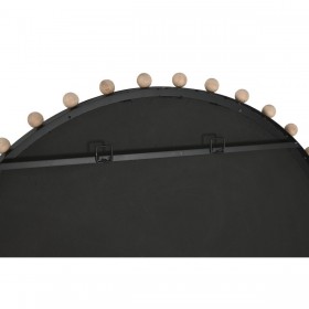 Specchio da parete Home ESPRIT Nero Naturale Cristallo Ferro Moderno Palle 113 x 4,5 x 113 cm