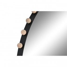 Specchio da parete Home ESPRIT Nero Naturale Cristallo Ferro Moderno Palle 113 x 4,5 x 113 cm
