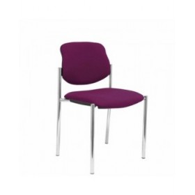 Sedia per Reception Villalgordo Piqueras y Crespo BALI760 Viola Ecopelle