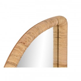 Specchio da parete Home ESPRIT Naturale Cristallo Rattan Moderno Scandi 50 x 4 x 120 cm