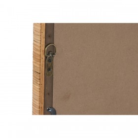 Specchio da parete Home ESPRIT Naturale Cristallo Rattan Moderno Scandi 50 x 4 x 120 cm
