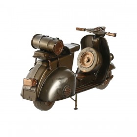 Statua Decorativa Home ESPRIT Champagne Argentato Vespa Vintage 28 x 11 x 17 cm