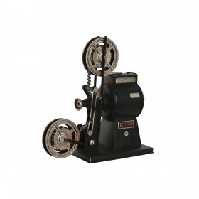 Statua Decorativa Home ESPRIT Nero Argentato Vintage Cinema classico 23,5 x 11 x 24,5 cm