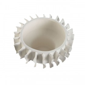Centrotavola Home ESPRIT Bianco Onde Moderno 22 x 22 x 14 cm