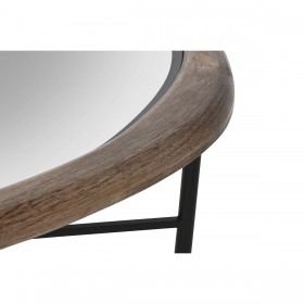 Tavolino da Caffè Home ESPRIT Marrone Nero Naturale Cristallo Legno di abete 76 x 81 x 38 cm