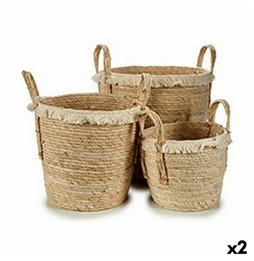 Statua Decorativa Home ESPRIT Bianco Dorato Viso 29 x 18 x 30 cm