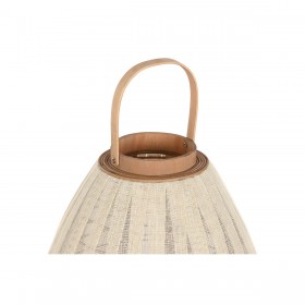 Portacandele Home ESPRIT Bianco Naturale Legno Cristallo 40 x 40 x 70 cm