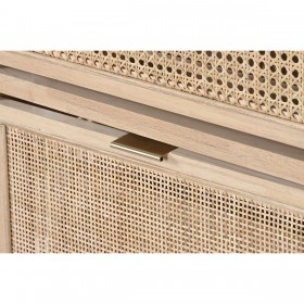 Scarpiera Home ESPRIT Dorato Naturale Rattan Legno di abete Tropicale 70 x 29 x 115 cm