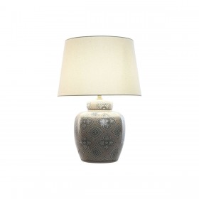 Lampada da tavolo Home ESPRIT Bianco Beige Ceramica 50 W 220 V 43,5 x 43,5 x 61 cm