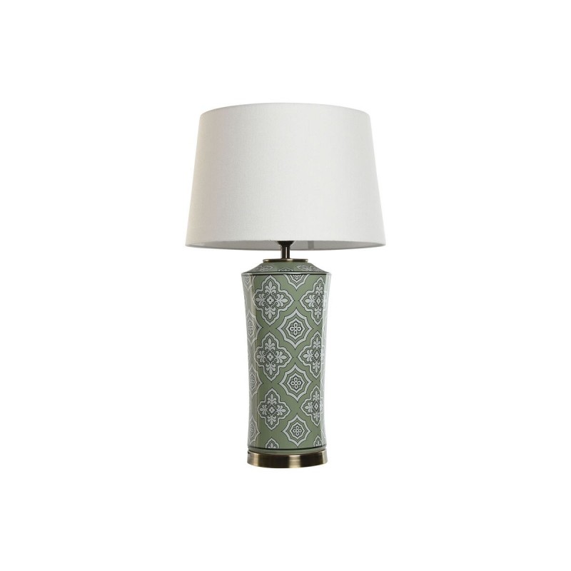 Lampada da tavolo Home ESPRIT Bianco Verde Dorato Ceramica 50 W 220 V 40 x 40 x 69 cm