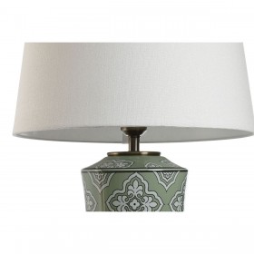 Lampada da tavolo Home ESPRIT Bianco Verde Dorato Ceramica 50 W 220 V 40 x 40 x 69 cm