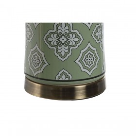 Lampada da tavolo Home ESPRIT Bianco Verde Dorato Ceramica 50 W 220 V 40 x 40 x 69 cm