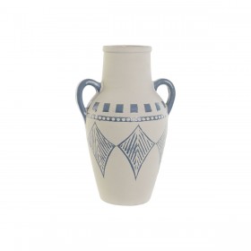 Vaso Home ESPRIT Azzurro Marrone Ceramica Mediterraneo 22 x 18 x 36,5 cm 22 x 18 x 35 cm