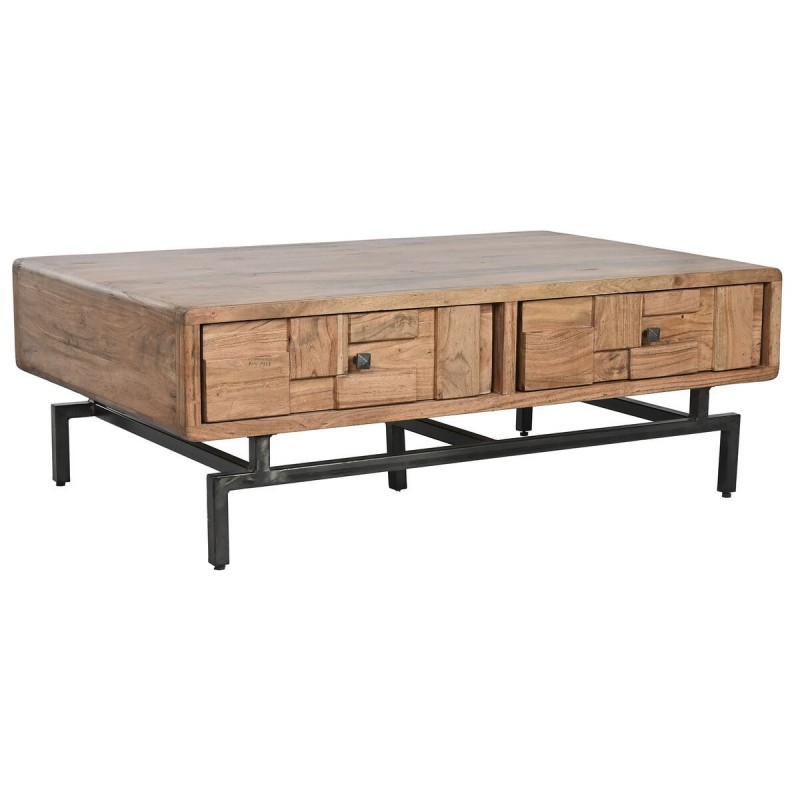 Tavolino da Caffè Home ESPRIT Naturale Metallo Legno di acacia 115 x 70 x 40 cm