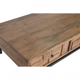 Tavolino da Caffè Home ESPRIT Naturale Metallo Legno di acacia 115 x 70 x 40 cm