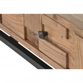 Tavolino da Caffè Home ESPRIT Naturale Metallo Legno di acacia 115 x 70 x 40 cm